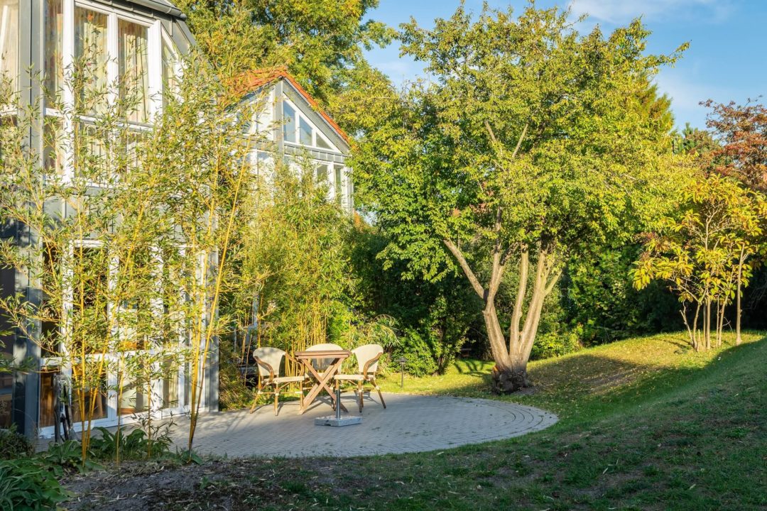 Garten und Terrasse am Appartement Erdgeschoss